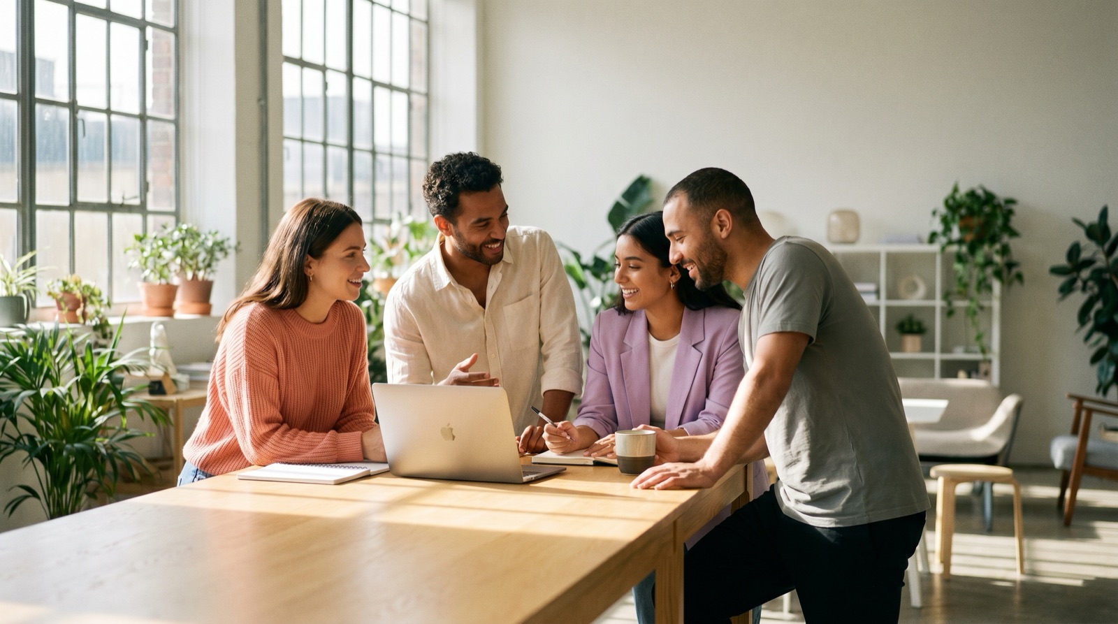 A real team working together with AI